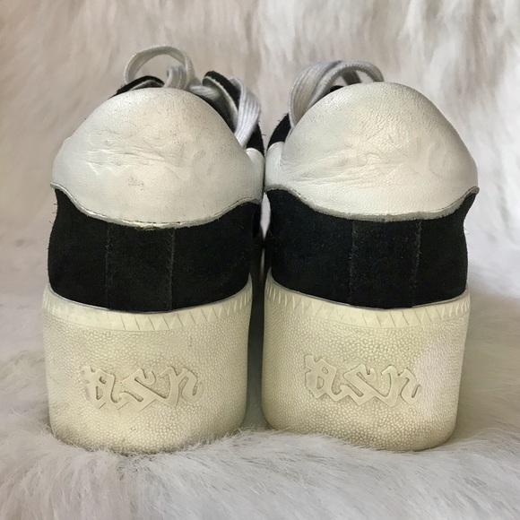 ASH chunky platform leather suede sneakers punk rock funky shoes emo goth cult - Picture 11 of 14